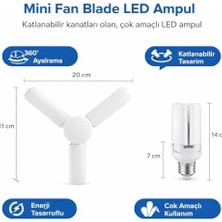 Maxi Trendy 3 Kollu Katlanabilir LED Tavan Ampulü E27 Duy Uyumlu Yüksek Parlaklık Enerji Tasarruflu Modern Tavan Aydınlatma Armatürü Ev Ofis Yatak Odası Salon Için