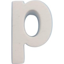 Ehobici Boyanabilir Harf Obje - P - 5,3x3,5cm