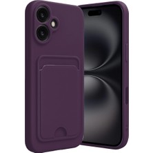 İlk El Grup Apple Iphone 16 Kılıf Kelvin Kartvizitli Silikon - Derin Mor