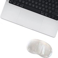 Maxi Trendy MP04 - Jel Mouse ve Klavye Bilek Destek Pedi | Yumuşak, Ergonomik, El Bileği Dinlendirme Pedi (Fare Bilek Desteği, Şeffaf)