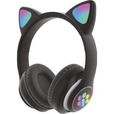 Maxi Trendy 5.0 Kedi Kulak Üstü Bluetooth Kulaklık Siyah