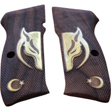 Cz 75  (16\'lı Çek) Kabzesi Ahşap Model 12