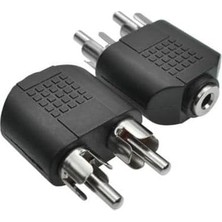 Maxi Trendy Dişi 3.5 mm Stereo Erkek 2 Rca 2x Erkek Rca Dişi Stereo Jack