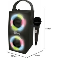 Maxi Trendy Lexibook Ipparty Hoparlör - Taşınabilir Bluetooth Mikrofon Hoparlörü, Karaoke, Işık Efektleri, Kablosuz, Usb, Sd Kart, Şarj Edilebilir Pil, Siyah, BTP180BKZ, Tek Boyut