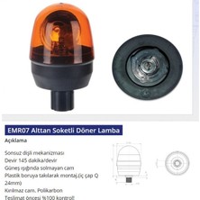Universal 12V Döner Lamba Alttan Borulu Soketli