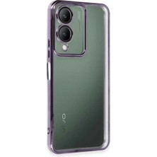 Uravas Store Vivo Y17S Kılıf Razer Lensli Silikon - Mor