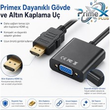 Maxi Trendy PX-1240S HDMI To VGA Çevirici Adaptör, 30 cm Dijital Görüntü Dönüştürücü, HDMI Erkek VGA Dişi, Full Hd Destekli Siyah Kablo Aparatı, Pc Laptop Projeksiyon Monitör Uyumlu