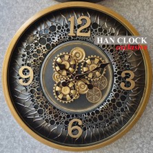 Han Clock Orıon Metal Çarklı Duvar Saati Büyük Boy 66CM