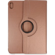 İlk El Grup Apple Ipad 2022 10.9 (10.nesil) Kılıf 360 Tablet Deri Kılıf - Rose Gold