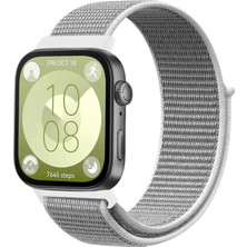 İlk El Grup   Huawei Fit 4 Hasırlı Cırtcırtlı Kordon - Beyaz