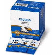  150000 geciktirici ıslak mendil 50 x 3 ml - tek kullanımlık erkekler ıçin