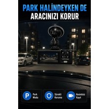 MidasTech 1080P Full Hd Araç Içi Kamera Wifi Bağlantılı Çift Kameralı Geniş Açılı Araç Kayıt Kam