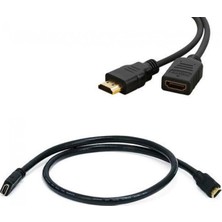 Maxi Trendy HDMI Uzatma Kablosu 3 Metre Erkek Dişi Kablo Full Hd 1080P 4K Destek Altın Uçlu Yüksek Hızlı HDMI Uzatıcı Tv Monitör Projeksiyon Oyun Konsolu Uyumlu | ZR150 (Siyah 3 Metre)