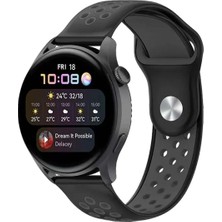 İlk El Grup   Watch 22MM Spor Delikli Kordon - Siyah-Füme