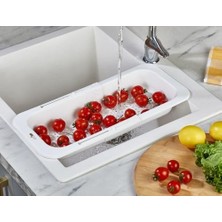 Maxi Trendy Sürgülü Açılır Kapanır Pratik Süzgeç, Lavobo Süzgeçi, Salata Süzgeçi (Asorti)