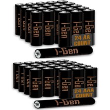 Maxi Trendy I-Gen A175 Ultra Alkalin 24'lü Paket LR03 1.5V Aaa Ince Kalem Pil + 24'lü Paket Lr6 1.5V Aa Kalem Pil