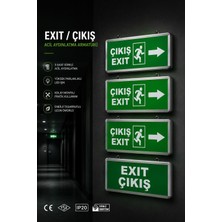 Pelsan Exit Yönlendirme Armatürü 3 Ad Yana Exit Ok Yönlendirme 1 Ad. Exit Çıkış Armatür