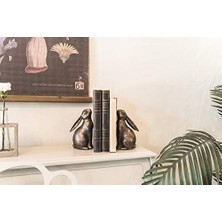 Creative Co-Op Bronz Reçine Tavşan Şekilli (2'li Set) Kitap Desteği, 2 Adet