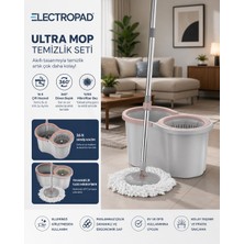 ELECTROPAD Ultra Mop Temizlik Seti 360 Derece Premium Temizlik Seti 16LT Döner Başlıklı Paspas