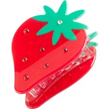 Bijuteri Net Çilek Lüks Mandal Toka 6 cm