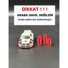 3D Atelier 1:64 Ölçek Diaroma Garaj Aksesuarları Varil Kırmızı (10 Adet)