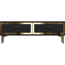 Ceneyra TSA1204AG Tuna Tv Sehpası Antrasit-Gold 120CM