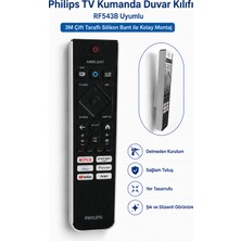 Dıymax Philips Ambilight Tv RF543B Uyumlu Mıknatıslı Duvara Yapışkanlı Tv Kumanda Tutucu Kılıf