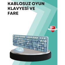 Semel Kablosuz Klavye ve Mouse Seti – Sessiz Tuş, Retro Tasarım