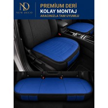 NewDeco Kia Stonic Araçlara Uyumlu Premium Deri 3 Parça Oto Koltuk Minderi Araca Uyumlu 4 Mevsim Kolay Montaj