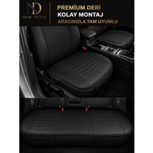 NewDeco Renault Symbol Araçlara Uyumlu Premium Deri 3 Parça Oto Koltuk Minderi Araca Uyumlu 4 Mevsim Kolay Montaj