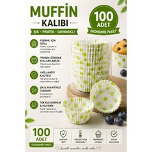 Kea Ev Eşyaları 100 Adet Puantiyeli Kağıt Muffin Kalıbı Cupcake Kek Pişirme Kalıbı Yağlı Kağıt Fırına Uygun