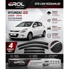 Erol Otomotiv Hyundai I20 (2009-2014) Uyumlu 4'lü Hb Mugen Cam Rüzgarlığı Takımı