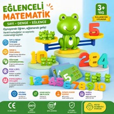 Bbsky Montessori Matematik Dengesi Kurbağalı Terazi: 3 Yaş ve Üzeri Okul Öncesi Zeka Geliştirici Eğitici Oyuncak Seti - Sayı Sayma ve Işlem Oyunu