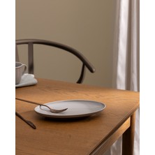 Madame Coco Aurea Kayık Tabak - Gri - 25 cm