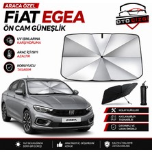 OtoÇizgi Fiat Egea Şemsiye Tip Ön Cam Güneşliği Katlanabilir Uv Korumalı Araç Cam Güneşlik