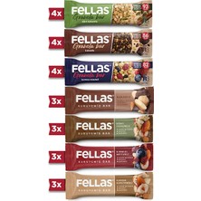 Fellas Kuruyemiş Bar Karışık Paket 30g x 12 Adet + Granola Bar Karışık Paket Protein Kaynağı 23g x 12 Adet