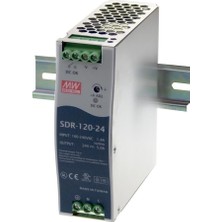 Mean Well MEANWELL SDR-120-24 24V 5.0A Ray Tipi Güç Kaynağı