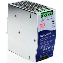 Mean Well MEANWELL WDR-240-48 48V 5.0A Ray Tipi Güç Kaynağı