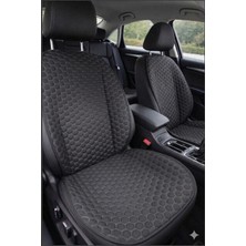 Tomoni Hyundai Tucson Uyumlu Kaydırmaz Tabanlı Oto Koltuk Minder Seti - 5 Li Full Set-Sünger Destekli- Kapitoneli- Terletmez Kumaş-Pratik Kurulum Siyah-Mavi