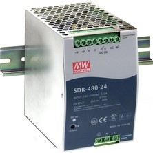 Mean Well MEANWELL SDR-480-24 24V 20.0A Ray Tipi Güç Kaynağı