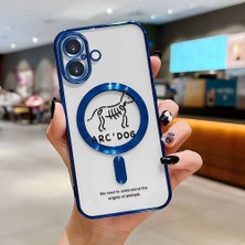 HONTINGA iPhone 16 ile Uyumlu Şeffaf Magsafe Wireless Kılıfı Düşüme Önleyici Basitlik Anti Düşme Kamera Korumali Yaratıcı Desen Yumuşak Silikon Telefon Kılıfı Kadın ve Erkek Için Uygundur K7-2076