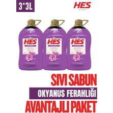 Hes Manolya Sıvı Sabun 3 x 3 L Avantaj Paketi | Manolya Çiçeği Ferahlığı |  Cilt Dostu Sıvı El Sabunu