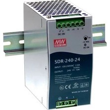 Mean Well MEANWELL SDR-240-24 24V 10.0A Ray Tipi Güç Kaynağı