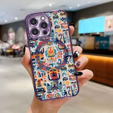 HONTINGA iPhone 15 Pro Max ile Uyumlu Şeffaf Magsafe Wireless Kılıfı Düşüme Önleyici Basitlik Anti Düşme Kamera Korumali Yaratıcı Desen Yumuşak Silikon Telefon Kılıfı Kadın ve Erkek Için Uygundur K7-2073
