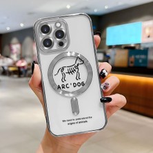 HONTINGA iPhone 15 Pro Max ile Uyumlu Şeffaf Magsafe Wireless Kılıfı Düşüme Önleyici Basitlik Anti Düşme Kamera Korumali Yaratıcı Desen Yumuşak Silikon Telefon Kılıfı Kadın ve Erkek Için Uygundur K7-2076