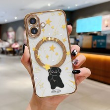 HONTINGA iPhone 16 ile Uyumlu Şeffaf Magsafe Wireless Kılıfı Düşüme Önleyici Basitlik Anti Düşme Kamera Korumali Yaratıcı Desen Yumuşak Silikon Telefon Kılıfı Kadın ve Erkek Için Uygundur K7-2075