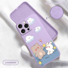 HONTINGA iPhone 15 Pro Max ile Uyumlu Kılıfı Içi Kadifeli Düşüme Önleyici Basitlik Anti Düşme Kamera Korumali Ayı Desen Telefon Kılıfı Kadın ve Erkek Için Uygundur K6-0052