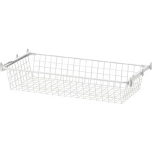 IKEA Altarlıden Beyaz 80X42 cm Raylı Tel Sepet