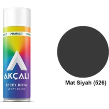 Akçalı Sprey Boya Mat Siyah, 526 Mat Siyah Sprey Boya
