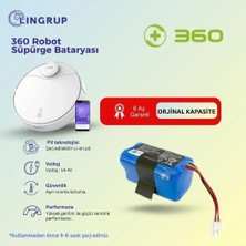 Lin Grup 360 Vacuum Mop Cleaner S9 Robot Süpürge Uyumlu Batarya 5200 Mah -